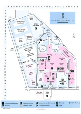 Brochure: Royal Adelaide Hospital Map; 2003; AR#3118 | eHive