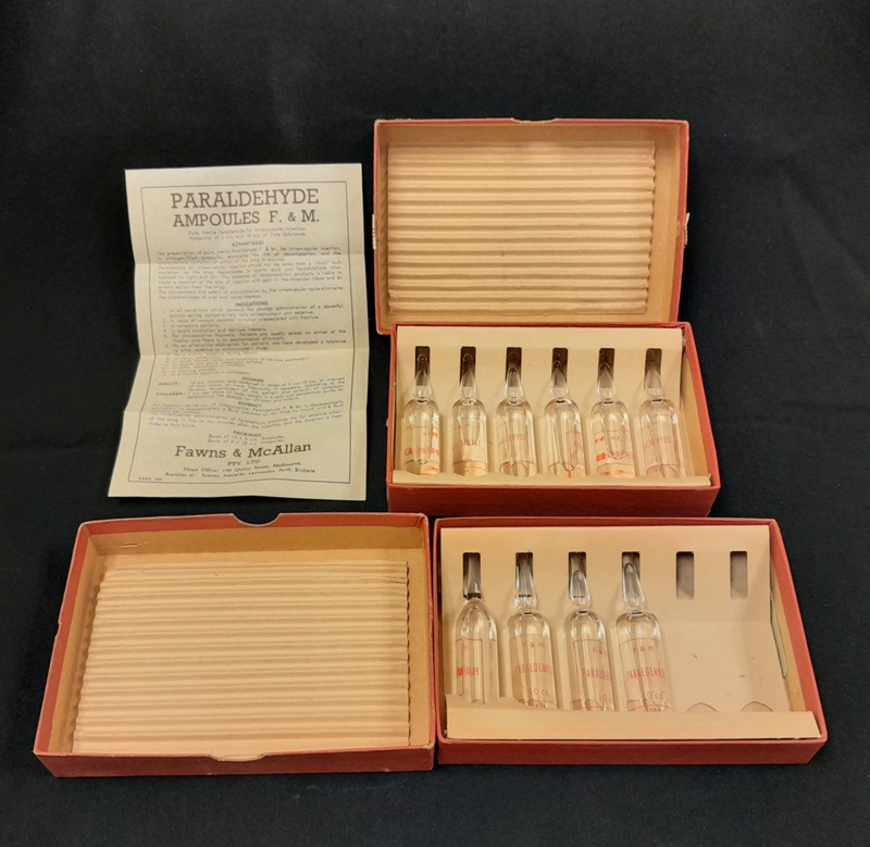 Paraldehyde For Injection Chemical: Paraldehyde Ampoules; Fawns & McAllan Pty Ltd; Before 1980 ...