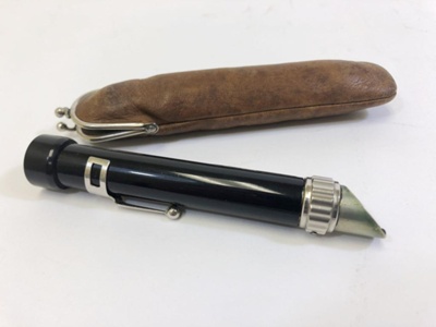 Equipment: Pen Microscope in Leather Case; Ca 1950s; AR#11231