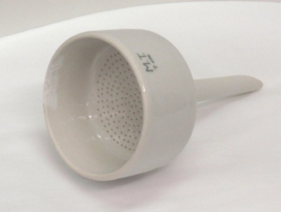 Medical: Ceramic funnel; c1960-1970; AR#9037 Medical: Ceramic funnel; c1960-1970; AR#9037