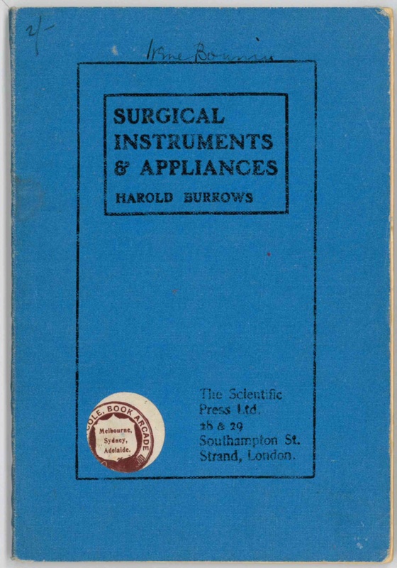 Book Surgical Instruments & Appliances; 1912; AR5722 eHive