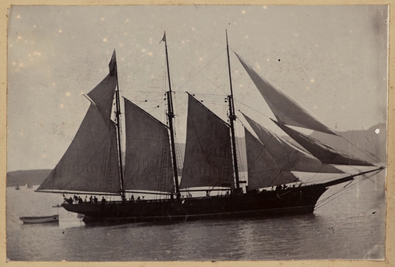 The 'Privateer' in Lyttelton Harbour, 14 January to 5 February 1905.