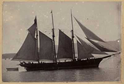 The 'Privateer' in Lyttelton Harbour, 14 January to 5 February 1905. image item