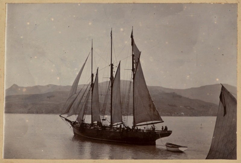 The 'Privateer' in Lyttelton Harbour, 14 January to 5 February 1905.