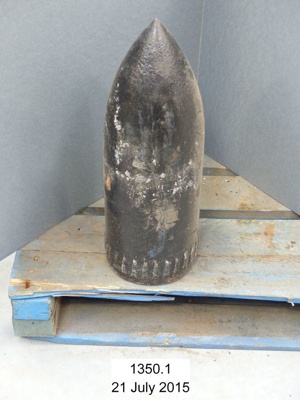 Artillery shell; Unknown; Unknown; 1350.1