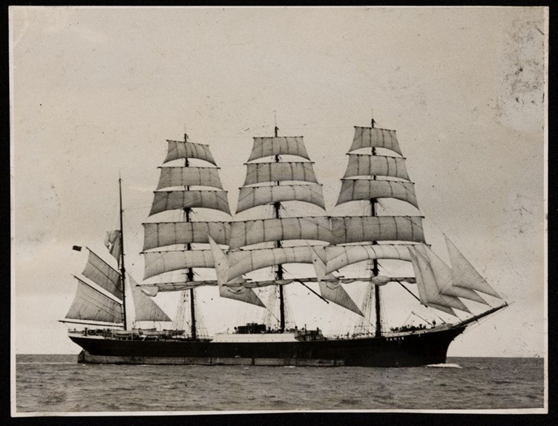The sailing ship 'Pamir' at sea.; Unknown; 19051957; 12309.1 eHive