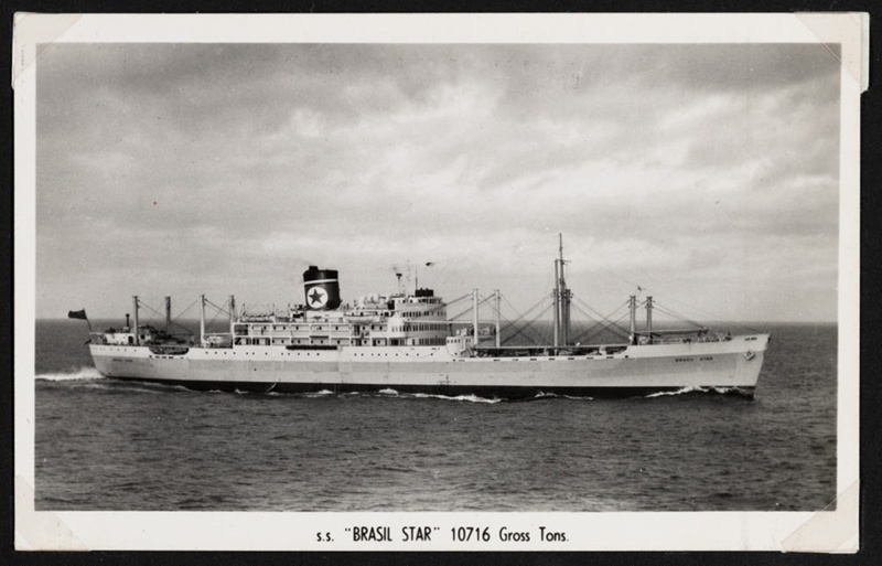 The S.S. 'Brasil Star' in harbour.; Unknown; 19001950; 14989.159 eHive