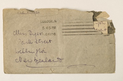 Letter to Lulu Dyer; Kathleen Mansfield Beauchamp (Katherine Mansfield); 31/8/1906; KMBS 1072.6