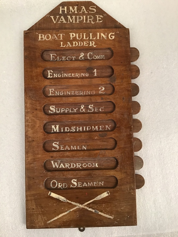 HMAS Vampire I Boat Pulling Ladder Competition Board; NAVY 3958 00 eHive