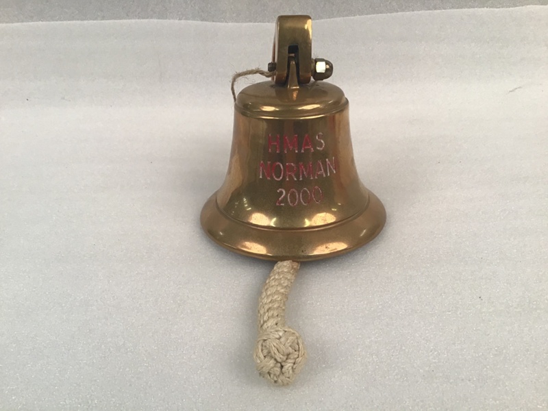 Ship’s Small Bell; Bracket; Bell Rope and Clapper; HMAS Norman II; NAVY