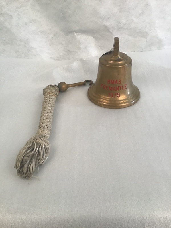 Ship’s Bell, Bell Rope and Clapper; HMAS Fremantle II 1979; NAVY1908