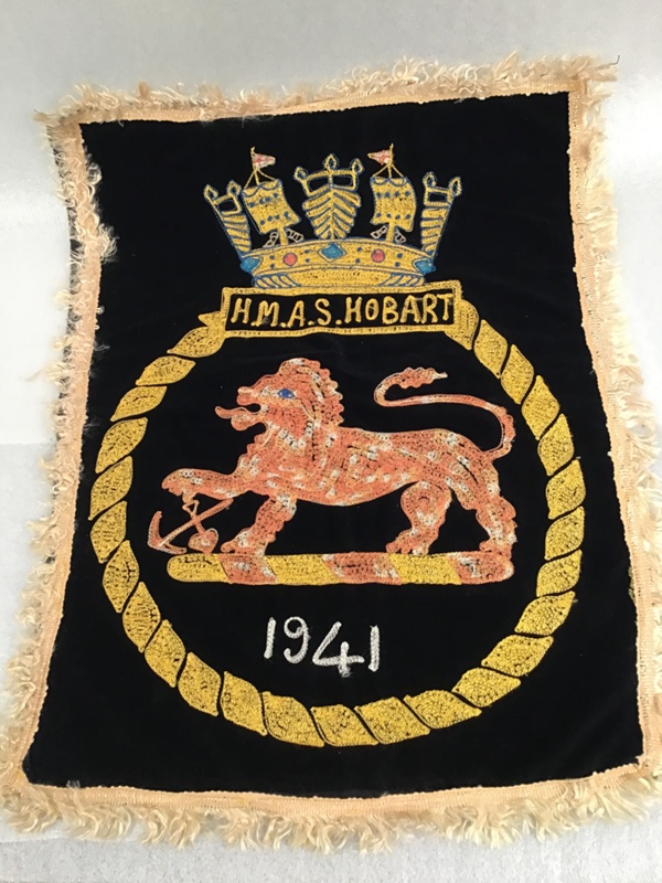 Embroidery; HMAS Hobart I;1941; NAVY216000 eHive