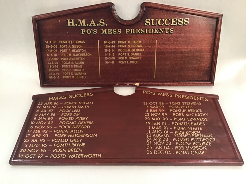 Honour Board; PO’s Mess Presidents; HMAS Success ; NAVY-15157-00 | eHive