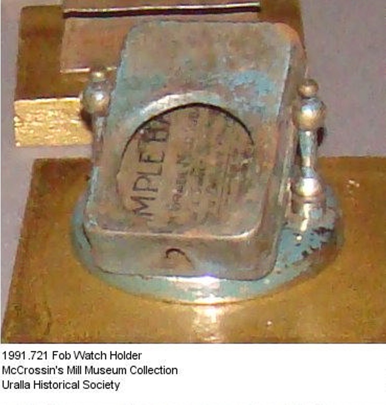 Handmade Tin Fob Watch Holder.; E. Barnden; 1930s; 1991.07.201 eHive