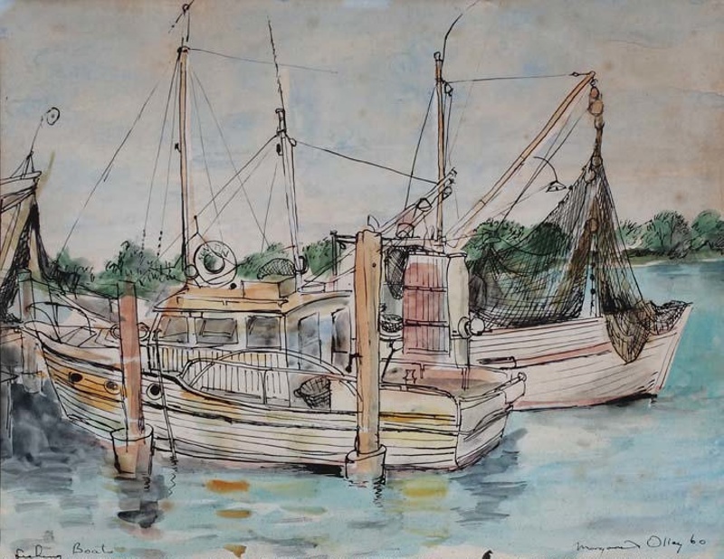Fishing boats, Tweed Heads; Margaret Olley; 1960; 41 eHive