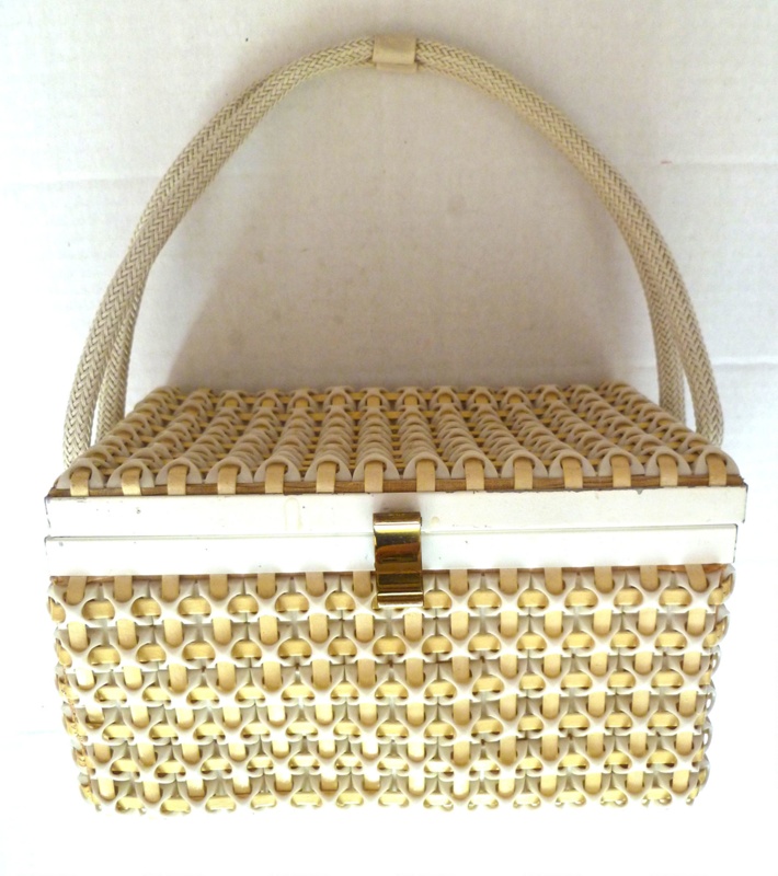 Plasticflex 1940s Woven Plastic Box Bag; 1017 eHive