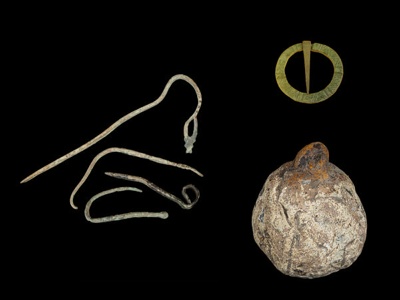 Medieval metal detectorist finds from Cromarty.; CRMCH 2012.016 includes bodkins and pins, ring brooch

TT.118.07; CRMCH 2012.016