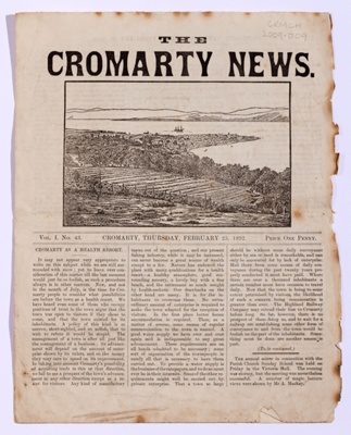 Newspaper extracts (2) + envelope (1) 25.02.1892; 1960; CRMCH.2009.009; CRMCH 2009.09