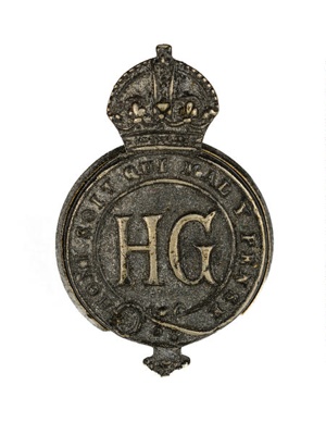 Home Guard badge 1950s Royal crest; CRMCH.1996.36