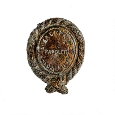Saddle mount 'A Makenzie, Saddler, Cromarty'; CRMCH 1991.02