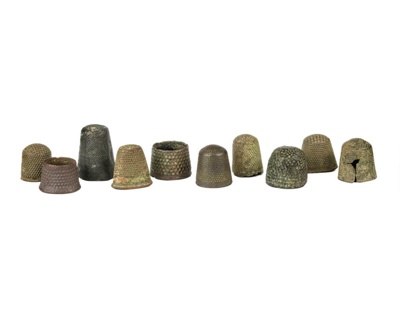 10 thimbles from field above Cromarty, 19C; CRMCH 1990.02