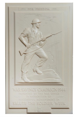 War savings campaign 1944 comm plaque; CRMCH.1994.016