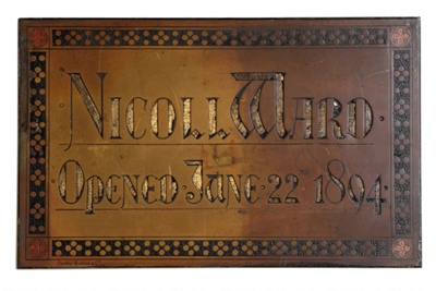 Brass Name Plaque from Cromarty Cottage Hospital; CRMCH.2016.006; CRMCH 2016.006