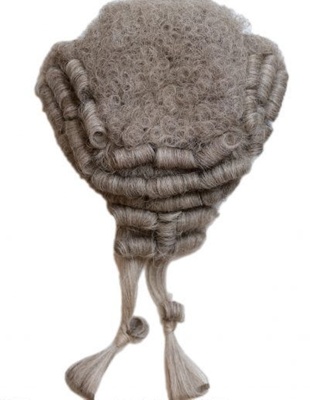 Metal sheriff's wig box, marked 'D Irvine Jones'; CRMCH 1990.01