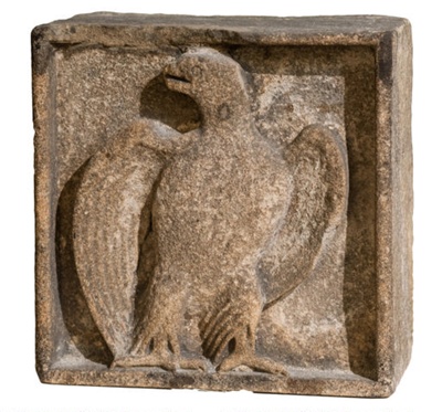 Carved stone with Munro eagle (crest of Ross of Cromarty); CRMCH.1994.021