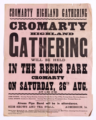 Poster "Cromarty Highland Gathering" no date; CRMCH.2023.11