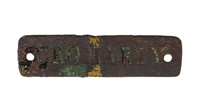 1 brass plated marked 'Cromarty'; CRMCH 1990.17