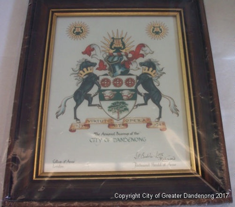 armorial Bearings City of Dandenong plaque.; CVP 98 eHive