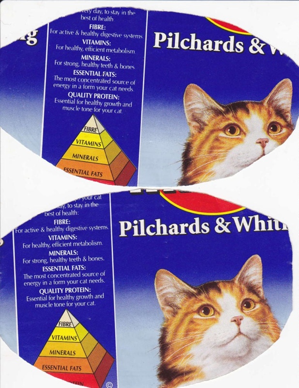Ephemera two cat food labels; PH 1875 eHive