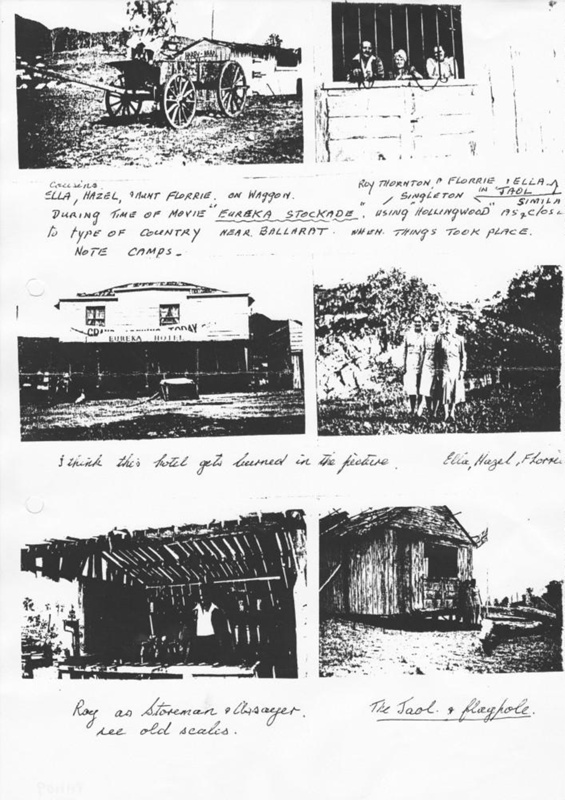 Ephemera Photocopy of photos at site of Eureka Stockade film site
