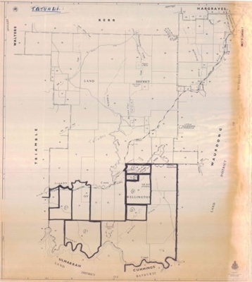 Map of Tatuali District near Wellington; OB220365