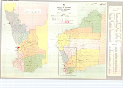 Map of Statistical Divisions of Western Australia, 1971 census ; 1971; OB220386