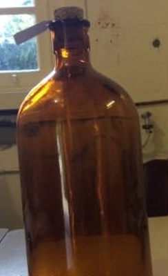 Brown glass bottle; unknown; BC2015/4