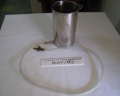 Stainless Steel Enema Kit; Fletchers Stainless Steel Ware; c1960's; BC2015/65