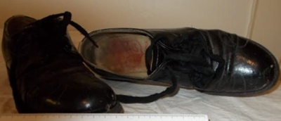 Pair Black Lace up Shoes; Baxter Footwear Group; c1960; BC2015/343:1-2