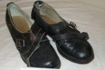 Pair of Ladies Leather Shoes; unknown; BC2015/344:1-2