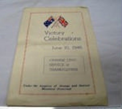 Orange Victory Celebrations June 10, 1946 - Programme; Central Western Daily; 1946; OWM2015/22