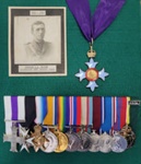 Display Board with Col. A.E. Colvin Photograph and Medals ; OWM2015/246:1-12