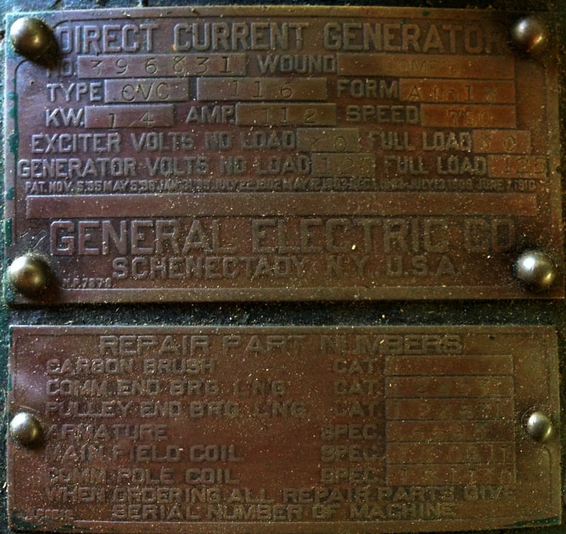 General Electric DC Generator; General Electric; after 1910 eHive