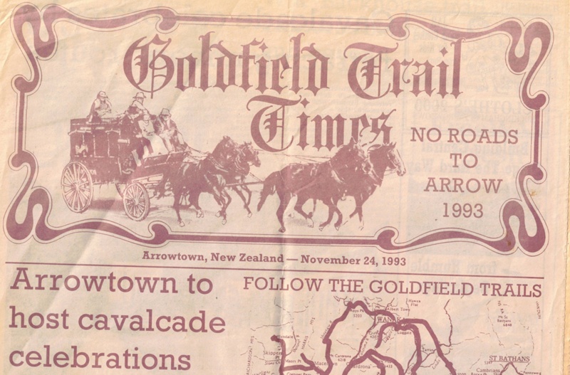 Newspaper, Goldfields Trail Times, No Roads to Arrow 1993