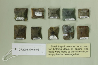 Chinese opium "Funs" trays; Unknown maker; Unknown; CR2003.170