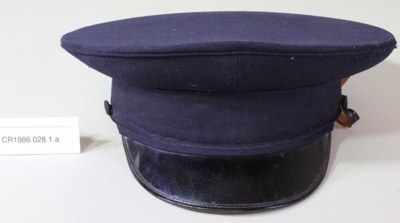 Fire Brigade peaked cap (2); Unknown maker; Unknown; CR1986.028.1 