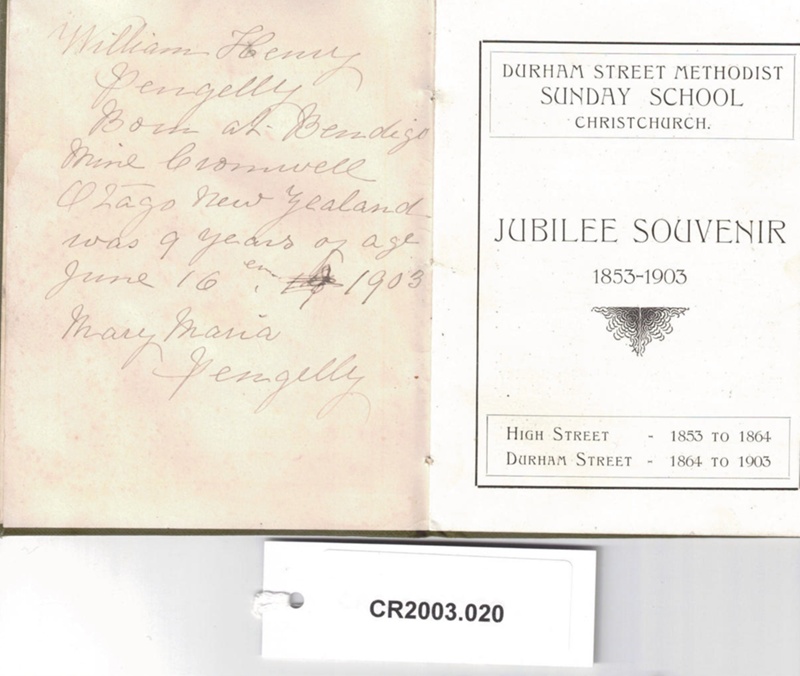 Methodist Sunday School Jubilee Souvenir Book ; 1903; CR2003.020 eHive