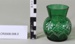 Victorian green glass vase.; Unknown maker; Unknown; CR2008.008.2 