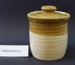 Cream and brown glazed pot; Cromwell Pottery Group; July 1979; CR2018.101