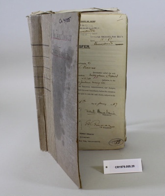 Austral New Zealand Mining Ltd Share Transfers book; Unknown maker; 1937; CR1979.055.29